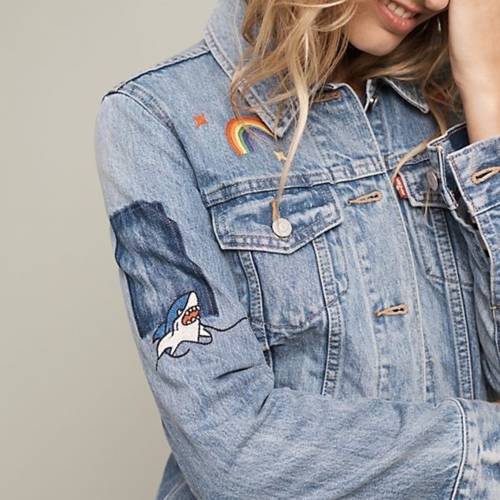 Levi's Embroidered Boyfriend Denim Jacket